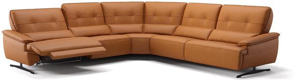 Sofanella Wohnlandschaft PERLO Ledercouch Ecksofa Eckcouch in Cognac S: 270 x 270 Breite