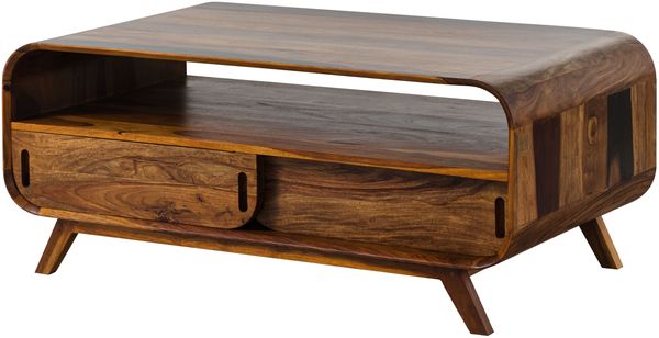Couchtisch Sheesham 120x70x50 dunkelbraun lackiert MAILAND #231