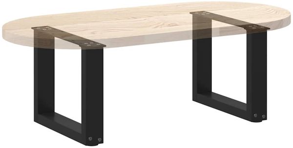 vidaXL Couchtischbeine U-Form 2 Stk. Schwarz 30x(30-31) cm Stahl 4013128 Bild 8