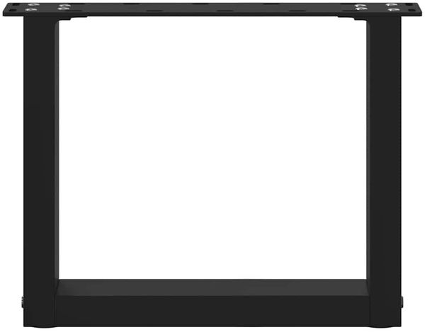 vidaXL Couchtischbeine U-Form 2 Stk. Schwarz 30x(30-31) cm Stahl 4013128 Bild 5