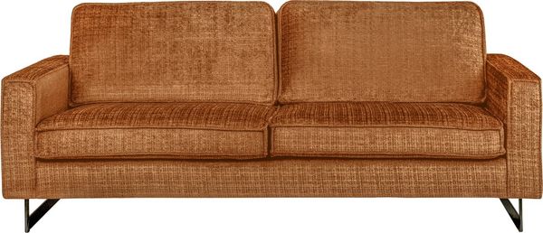 Home affaire 3-Sitzer Maxi-Ausführung Pinto, 236 cm, Cord, Chenille, Lederoptik, mit Keder, schwarze Metallfüße, Wellenunterfederung