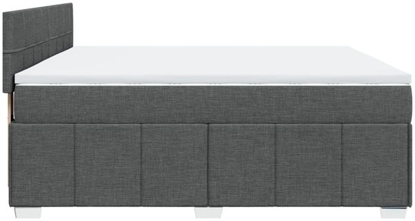 vidaXL Boxspringbett mit Matratze Dunkelgrau 200x200 cm Stoff 3289476 Bild 7