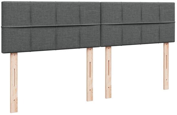vidaXL Boxspringbett mit Matratze Dunkelgrau 200x200 cm Stoff 3289476 Bild 12