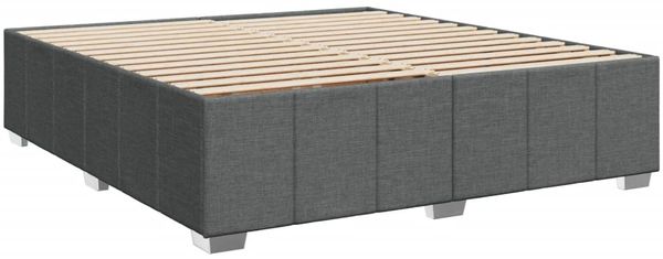 vidaXL Boxspringbett mit Matratze Dunkelgrau 200x200 cm Stoff 3289476 Bild 9