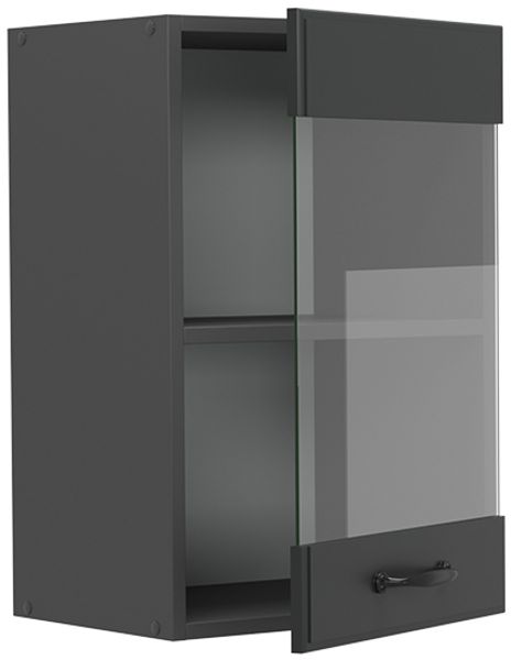 Küchenglasschrank R-Line Anthrazit Landhaus 40 cm Vicco Bild 4