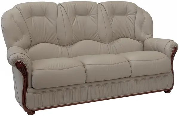 Vente-unique - DAPHNE Sofa Leder Schokoladenbraun - B 91 cm x H 97 cm x L 183 cm