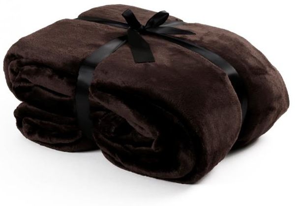 Estexo Kuscheldecke, Flanell Polyester, Braun, 220x240 cm