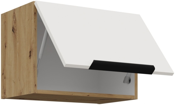 Küchen Hängeschrank 50 cm ARIA Weiss ultra matt + Eiche Artisan matt, hochwertige Fronten mit Anti Fingerprint Beschichtung Küchenzeile Küchenblock Bild 3