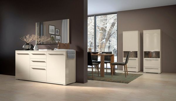 OTTO home Kommode Piano (H/B/T): 84,6/150/45,2cm), Hochglanz UV lackiert, Soft-Close Funktion