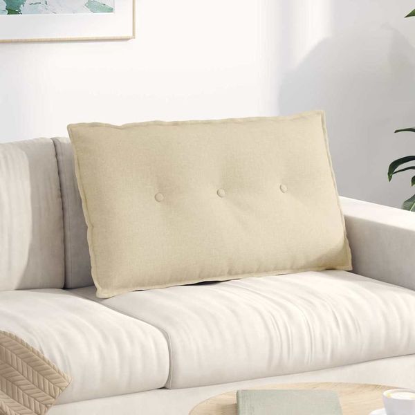 vidaXL Rückenkissen Creme 80 x 19 x 50 cm Stoff 42014708
