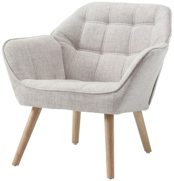 WAHSON OFFICE CHAIRS Ohrensessel mit Massivholz-/Metallbeinen Moderner Sessel aus Leinen/Samt