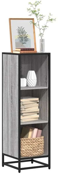 vidaXL Bücherregal Grau Sonoma 33,5x33x107,5 cm Holzwerkstoff 849157
