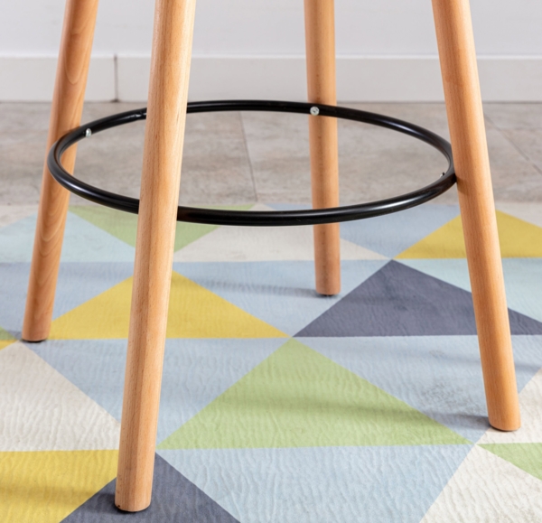 DELUKE® Stehtisch Ø 60cm innen REJA - 107cm Hoch, Skandinavisches Design | Bartisch rund Indoor Hoher Tisch Bistrotisch Hochtisch, Weiß Bild 5