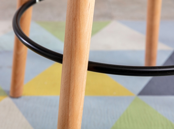 DELUKE® Stehtisch Ø 60cm innen REJA - 107cm Hoch, Skandinavisches Design | Bartisch rund Indoor Hoher Tisch Bistrotisch Hochtisch, Weiß Bild 6