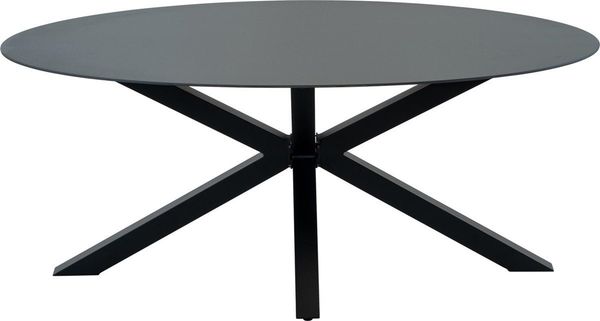 Lesli Living Gartentisch Tisch Crest oval 180x100cm Aluminium schwarz
