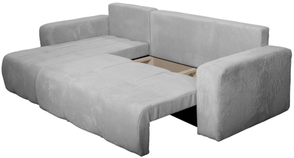 Ecksofa mit Schlaffunktion Sofa DAGNY in Stoff Poso Meeresgrün Ottomane Links Bild 2