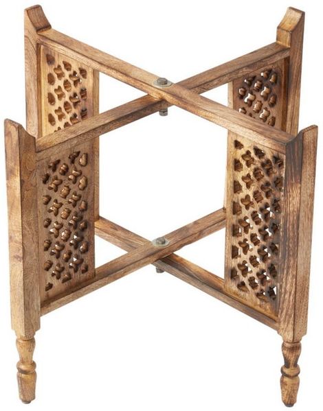 Marrakesch Orient & Mediterran Interior Tischbein Klapptisch Untergestell Klappbar Hania Braun 60cm, Handarbeit