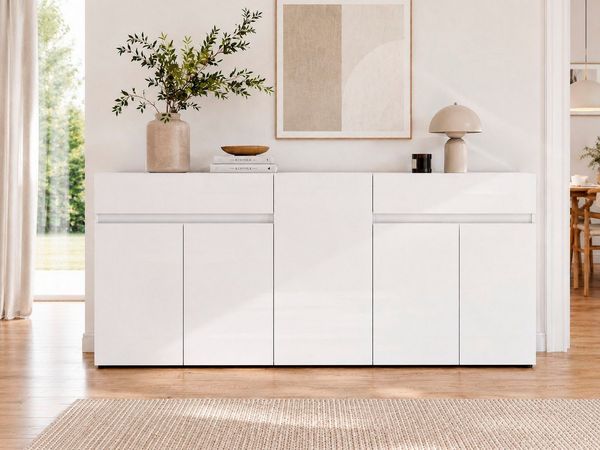 INOSIGN Sideboard Mister, Kommode, komplett Hochglanz lackiert, (B/H): 225/80 cm