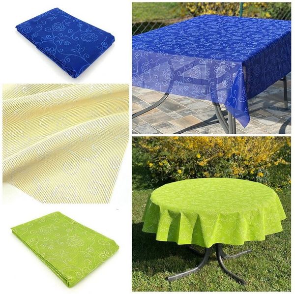 heimtexland Gartentischdecke Outdoor Garten Tischdecke Blumen Ranke Weichschaum (Stück 1-tlg, 1), wetterfest I robust I UV-beständig I rutschfest I waschbar