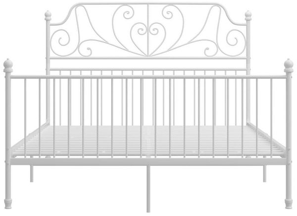 DOTMALL Bettgestell aus Metall, romantischer Landhausstil, Doppel/Einzelbett,ohne Matratze