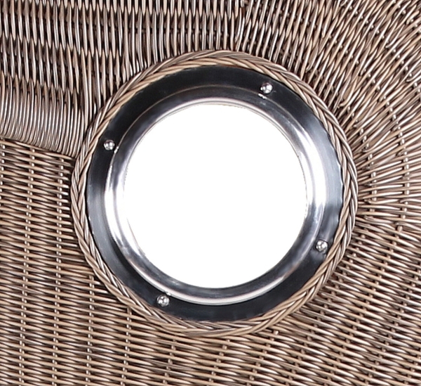 Strandkorb Komplettset - bene living - Königssee Teak Bullauge - PE grau - Modell 545 - inkl. Liftersystem Bild 9