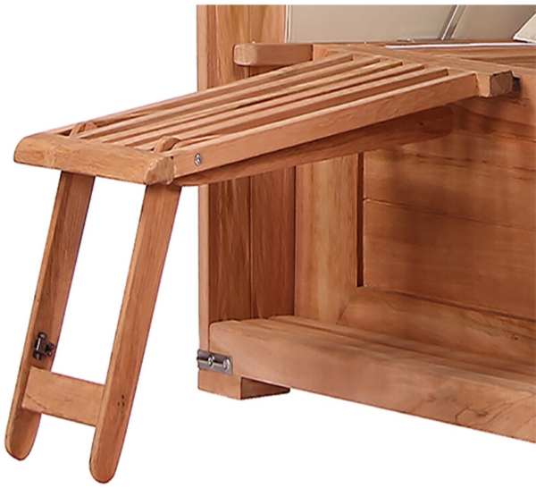 Strandkorb Komplettset - bene living - Königssee Teak Bullauge - PE grau - Modell 545 - inkl. Liftersystem Bild 6