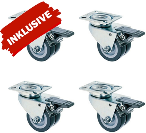 Strandkorb Komplettset - bene living - Königssee Teak Bullauge - PE grau - Modell 545 - inkl. Liftersystem Bild 10