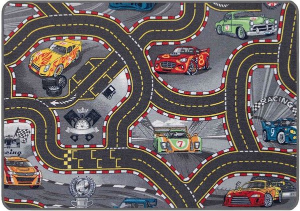 Primaflor-Ideen in Textil Kinderteppich Spielteppich CARS, rechteckig, Höhe: 6,5 mm, Kurzflor, Straßen-Spiel-Teppich, Motiv Autos, Kinderzimmer