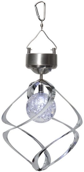 Best Season LED-Solar-Windspiel, Wind Mill, silber