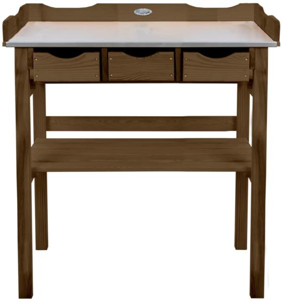 Esschert Design Pflanztisch mit Schubladen Braun 433904