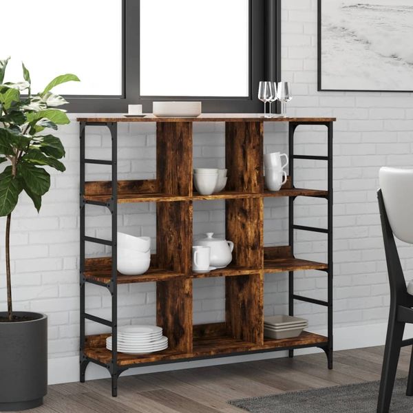 vidaXL Sideboard Räuchereiche 102x32x103,5 cm Holzwerkstoff 837729