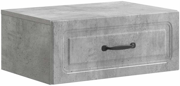 vidaXL Wandmontierter Nachttisch Betongrau 49 x 34,5 x 20 cm 899301