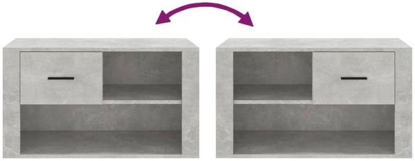 vidaXL Schuhschrank Betongrau 80x35x45 cm Holzwerkstoff 816756 Bild 7