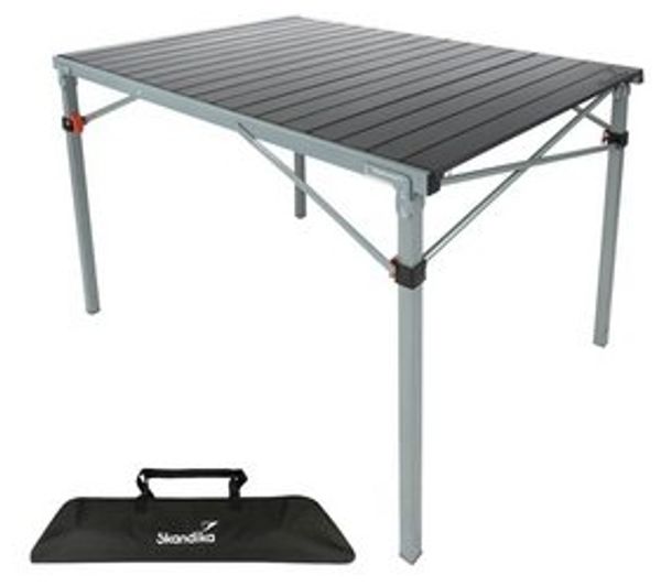 Skandika Campingtisch Aluminium Klapptisch Maikku, einrollbare Tischplatte, wasserfest, für 6 Personen, 80 kg Traglast, 107 x 70 x 70 cm, Falttisch für Garten Bild 6