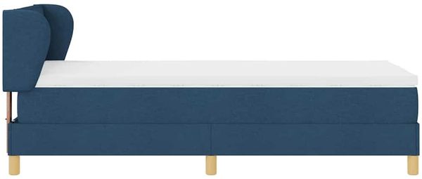 vidaXL Boxspringbett mit Matratze mit Kopfteil Blau 90 x 200 cm Stoff 3340135 Bild 7