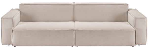 KAWOLA Sofa SAMU 2-Sitzer Feincord beige 72 x 106 x 236 cm