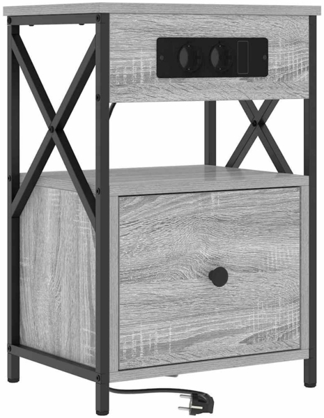 vidaXL Nachttisch Graues Sonoma 40 x 31 x 60 cm Holzwerkstoff 859496