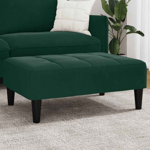 vidaXL Fußhocker Dunkelgrün 77x55x31 cm Samt 4007368
