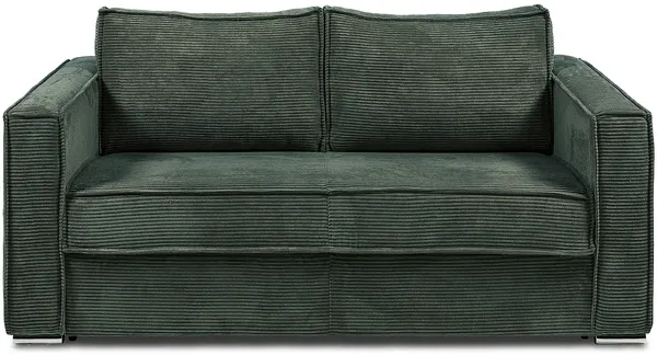 Vente-unique - LORETO Sofa SamtStoff Grün - B 223 cm95 cm x H 90 cm x L 215 cm