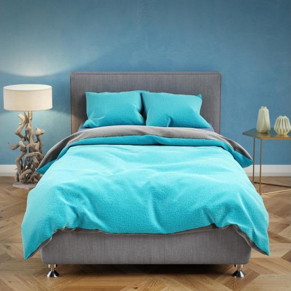 Buymax Bettwäsche Teddy Plüsch Bettbezug Set, Teddy, 2 teilig, 135x200 cm, Bettwäsche kuschelig warm für Winter, uni, Wendebettwäsche