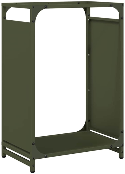 vidaXL Brennholzregal Olivgrün 44x28x65 cm Kaltgewalzter Stahl 864198