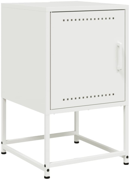 vidaXL Nachttisch Weiß 36x39x60,5 cm Stahl 846456