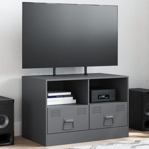 vidaXL TV-Schrank Anthrazit 67x39x44 cm Stahl 841743