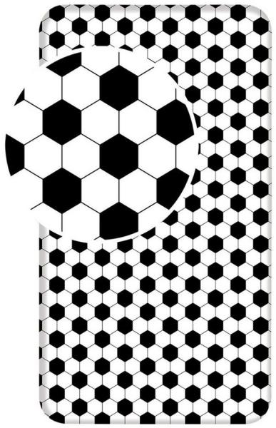 Football Spannbettlaken – 90x200 + 25 cm, 100 % Baumwolle, elastische Ecken