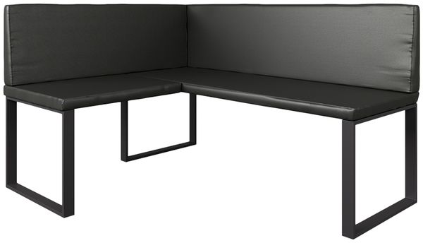 Esszimmer-Eckbank Ravon Schwarz 120 x 150 cm Vicco