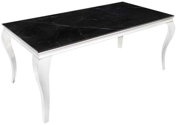 riess-ambiente Esstisch MODERN BAROCK 180cm schwarz / anthrazit / silber (Einzelartikel, 1-St)