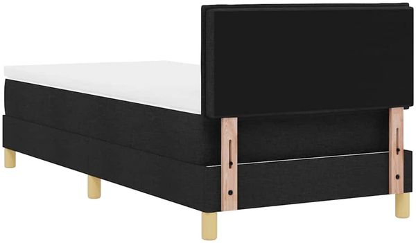 vidaXL LED Boxspringbett mit Kopfteil Schwarz 90 x 190 cm Stoff 3342326 Bild 10