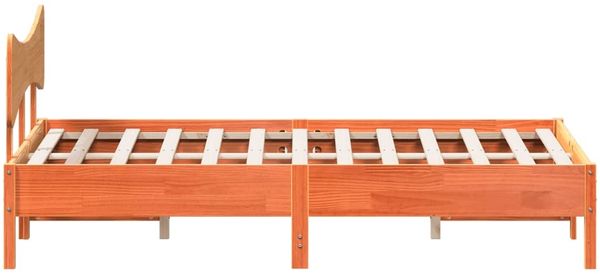 vidaXL Massivholzbett ohne Matratze Wachsbraun 150x200 cm Kiefernholz 3328231 Bild 7