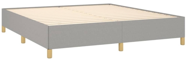 Boxspringbett mit Matratze Stoff Hellgrau 160x200 cm, Härtegrad: H2 [3128613] Bild 3