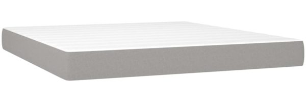 Boxspringbett mit Matratze Stoff Hellgrau 160x200 cm, Härtegrad: H2 [3128613] Bild 4